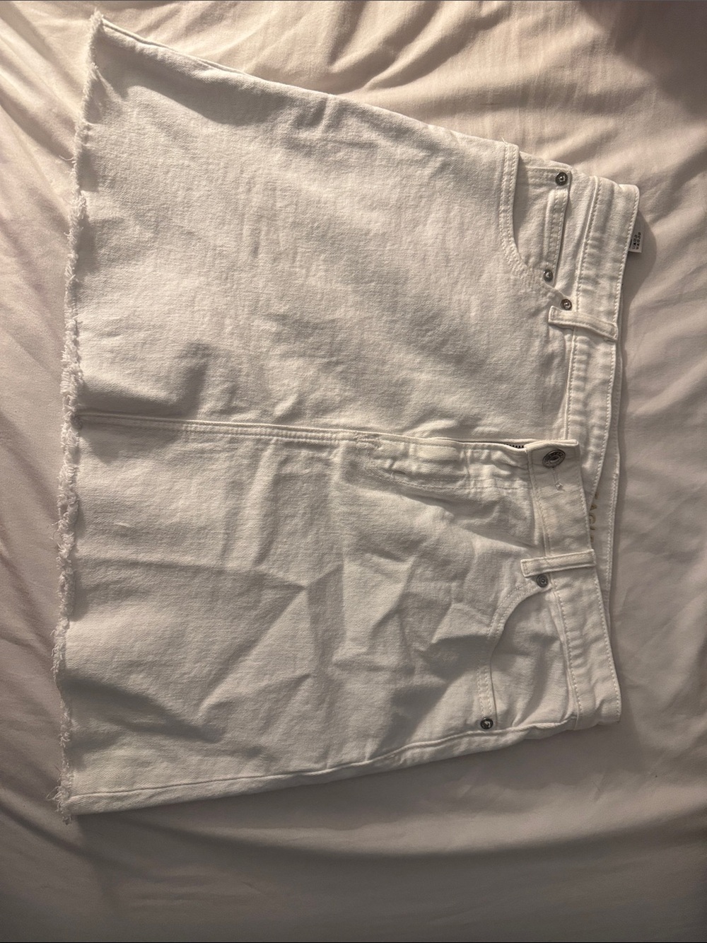 American Eagle Outfitters White Denim Mini Skirt